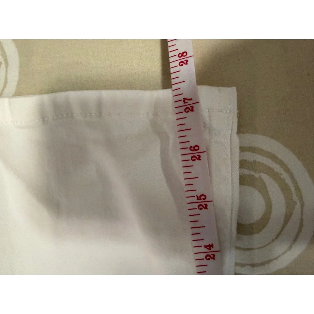 Laura Ashley Cropped Pants Womens 10P White Sparkle Pocket Coastal Preppy Resort - Picture 15 of 16